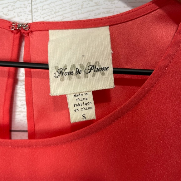 Nom De Plume Coral Sleeveless Dress Size Small - Picture 7 of 12